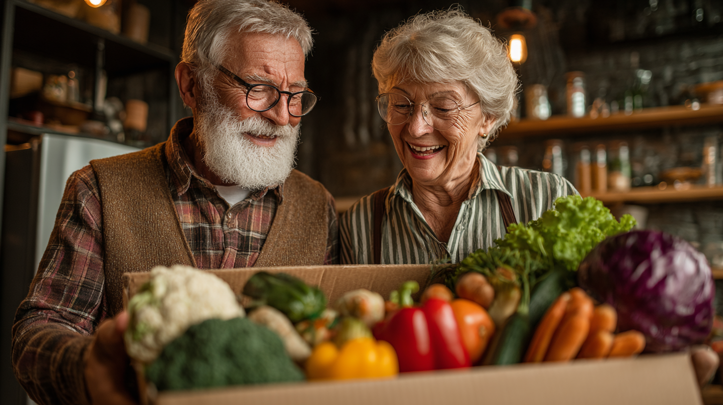 Un grup de prieteni de vârsta mijlocie bucurându-se împreună de o masă sănătoasă în grădină